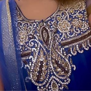 Eid Bundle - Royal Blue Kurta Shalwar & Sandal Bundle